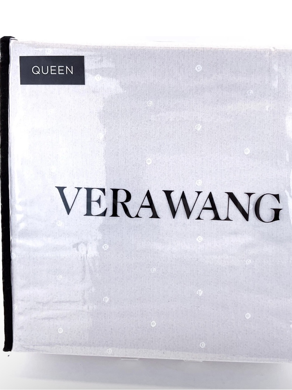 Vera Wang Luxurious Satin Weave Eyelet Off White 4 Pc Queen Sheet Set Cotton NWT - Picture 2 of 14